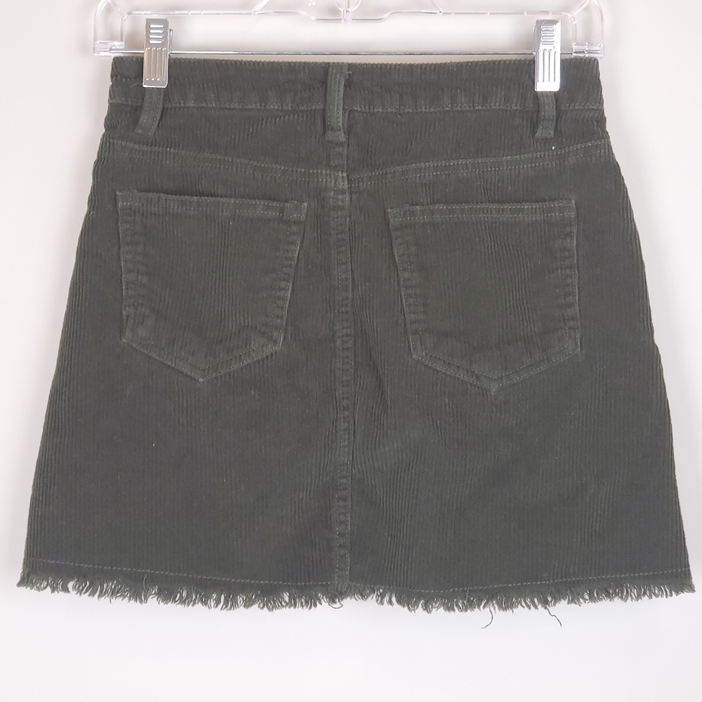 Indigo Rein Olive Corduroy Mini Skirt - Picture 2 of 5